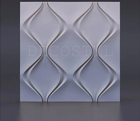 Гипсовая 3D панель DecoStyl Мягкий ромб (019)